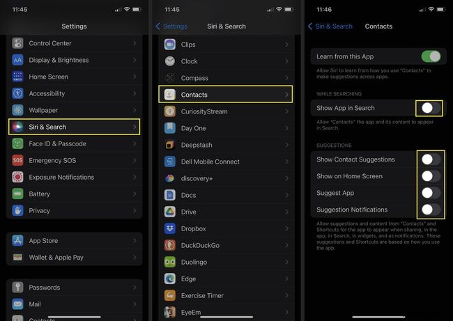 iPhone पर संपर्क कैसे छिपाएं