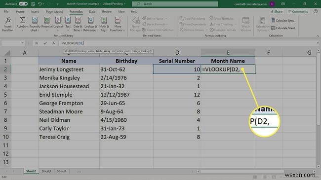 Excel में MONTH फॉर्मूला का उपयोग कैसे करें