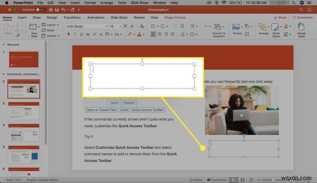PowerPoint में चित्रों का हवाला कैसे दें