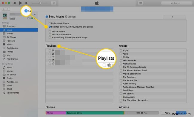 iTunes Sync:केवल कुछ गानों को कैसे सिंक करें