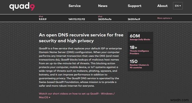 เซิร์ฟเวอร์ DNS สาธารณะและฟรี