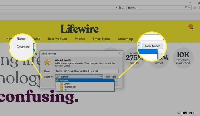 การเพิ่มรายการโปรดใน Internet Explorer 11
