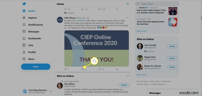 ความช่วยเหลือเกี่ยวกับ Twitter:การรีทวีตคืออะไร ฉันจะรีทวีตได้อย่างไร