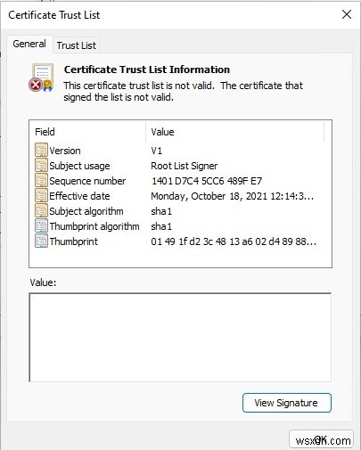 Cập nhật danh sách chứng chỉ gốc đáng tin cậy trong Windows