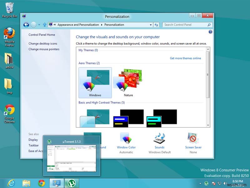 Windows 8 để thúc đẩy Aero Away