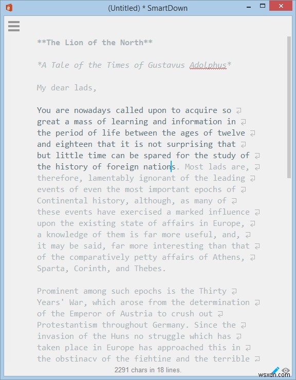 Smart Down:Zenware Markdown Editor สำหรับ Windows