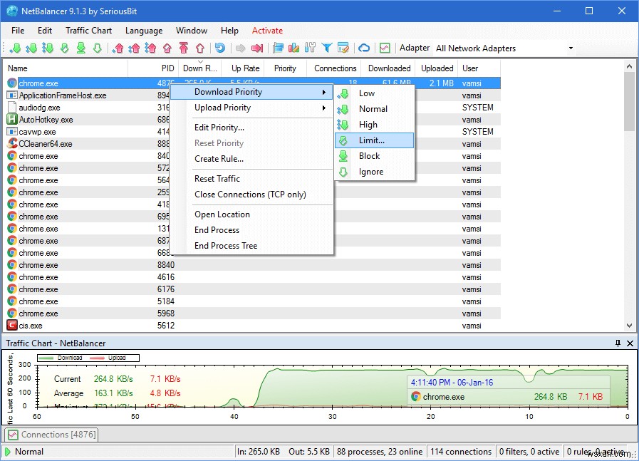 วิธีจำกัดแบนด์วิดท์สำหรับบางแอปพลิเคชันใน Windows 10