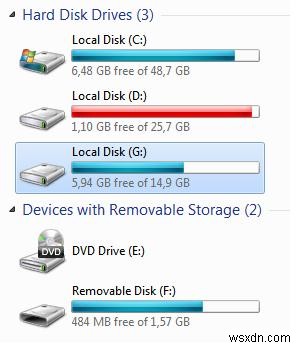 Ổ đĩa flash USB có thể tháo rời làm ổ cứng cục bộ trong Windows 10/7