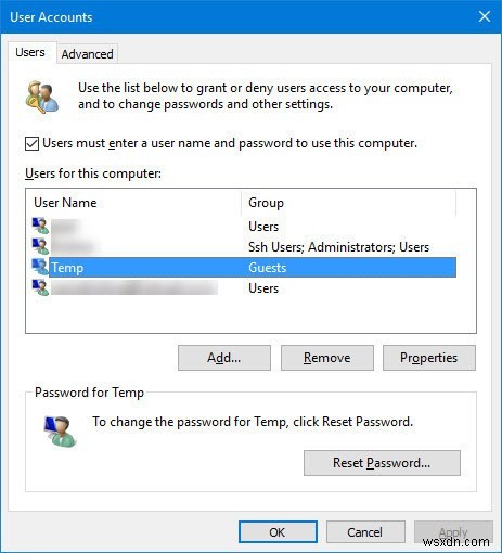 Cách tạo tài khoản người dùng khách trong Windows 10