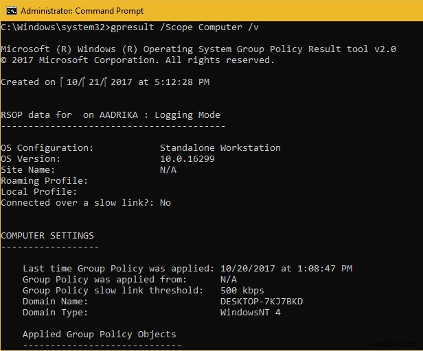 Cách xem tất cả chính sách nhóm được áp dụng cho Windows