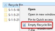 Cách tìm thùng rác bị mất trong Windows 10