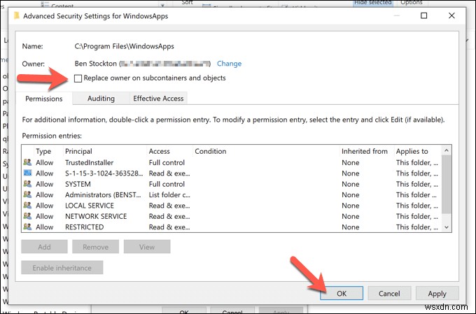 Cách truy cập thư mục Windowsapps trong Windows 10