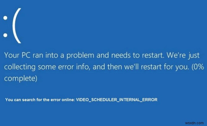 วิธีแก้ไขข้อผิดพลาดภายใน BSOD ของตัวกำหนดเวลาวิดีโอใน Windows 10