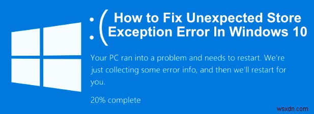 วิธีแก้ไขข้อผิดพลาดข้อยกเว้นร้านค้าที่ไม่คาดคิดใน Windows 10