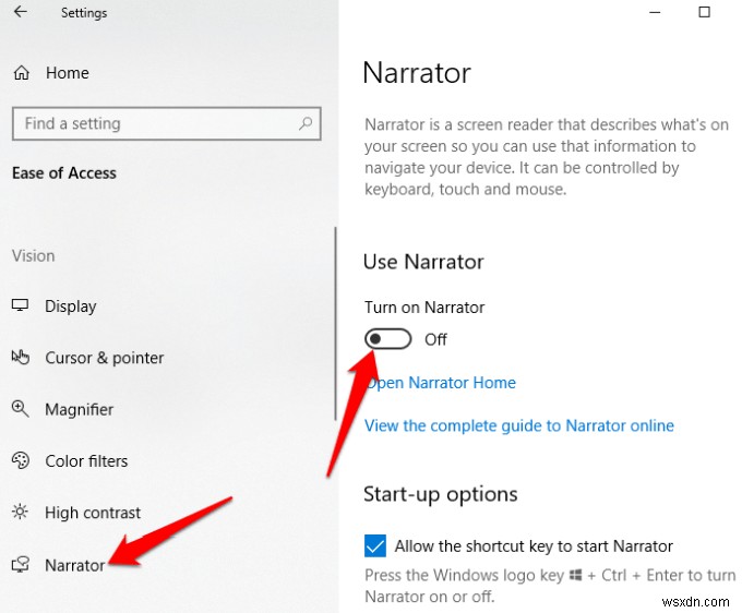 คุณลักษณะการเข้าถึงของ Windows 10 สำหรับผู้พิการ