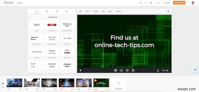 รีวิวซอฟต์แวร์ตัดต่อวิดีโอ FlexClip Drag-and-Drop