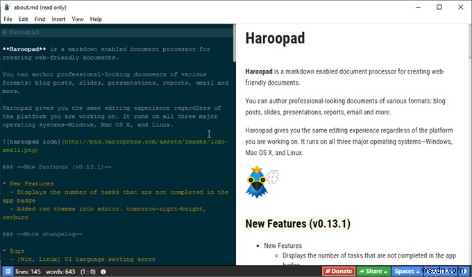 สุดยอดบรรณาธิการ Markdown:ทุกแพลตฟอร์มและออนไลน์ 