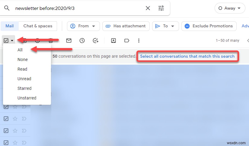 Cách chỉ xóa email cũ trong Gmail 