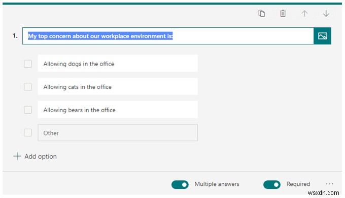 วิธีใช้ Microsoft Forms 