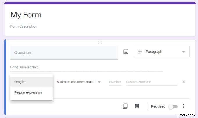 วิธีตั้งค่าการตรวจสอบการตอบกลับใน Google ฟอร์ม 