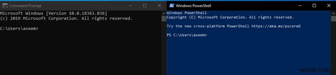 เปิดพรอมต์คำสั่งในโฟลเดอร์โดยใช้ Windows Explorer 