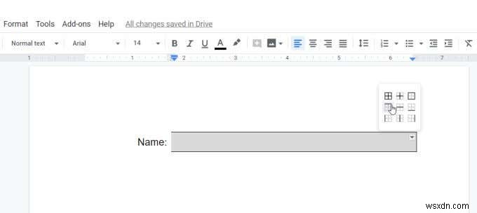 วิธีสร้างแบบฟอร์ม Google Docs ที่กรอกได้ด้วย Tables 