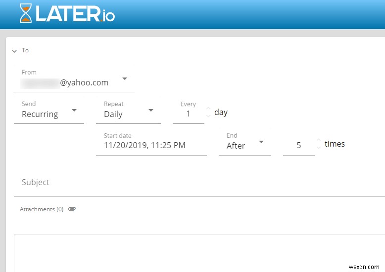 วิธีกำหนดเวลาอีเมลที่จะออกไปตามเวลาที่กำหนด 