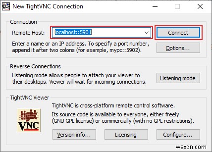 วิธีอุโมงค์ VNC ผ่าน SSH 