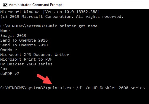ลบหรือถอนการติดตั้งไดรเวอร์เครื่องพิมพ์จาก Windows 10 