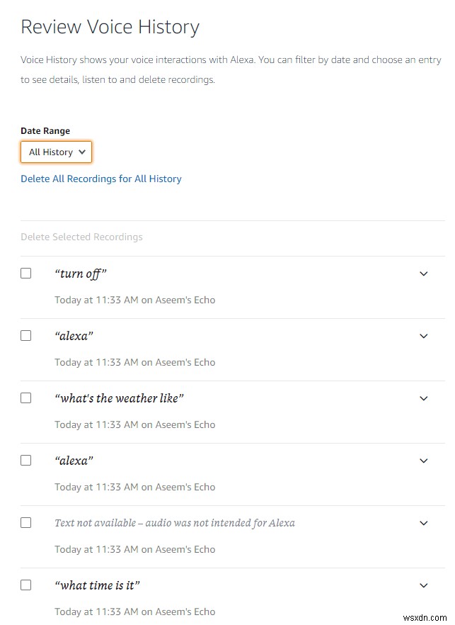 วิธีลบข้อมูล Alexa ของคุณ 
