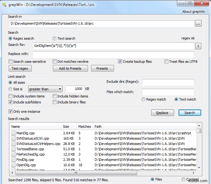 ค้นหาภายในไฟล์ข้อความหลายไฟล์พร้อมกัน 