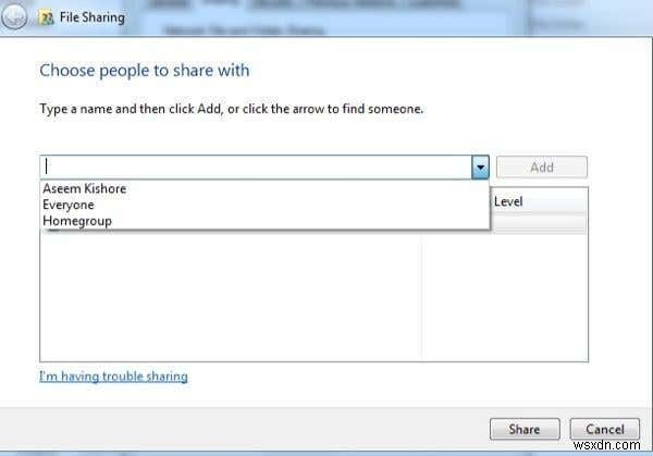 Xóa biểu tượng khóa trên thư mục trong Windows 7 
