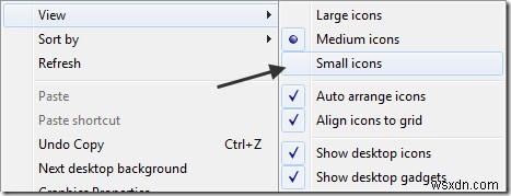 ใช้ไอคอนขนาดเล็กบนทาสก์บาร์และเดสก์ท็อปของ Windows 7/8/10 