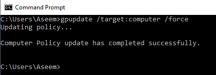 วิธีบังคับอัปเดตนโยบายกลุ่มใน Windows 2000, XP, Vista, 8 และ 10 