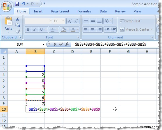 รักษาการอ้างอิงเซลล์เมื่อคัดลอกสูตรใน Excel 