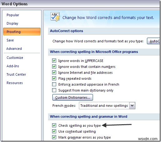 แก้ไขตัวตรวจสอบการสะกดของ Outlook ไม่ทำงาน 