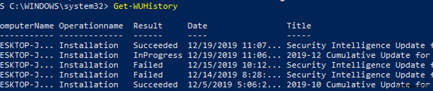 Quản lý các bản cập nhật Windows với PSWindowsUpdate PowerShell Module 