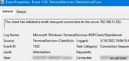 การติดตามและวิเคราะห์บันทึกการเชื่อมต่อเดสก์ท็อประยะไกลใน Windows 