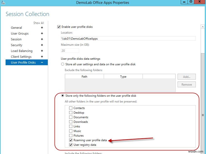 Đĩa hồ sơ người dùng trên Windows Server 2012 R2 / 2016 RDS 
