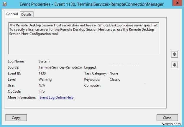 เซสชันระยะไกลถูกตัดการเชื่อมต่อ:ไม่มีเซิร์ฟเวอร์สิทธิ์การใช้งานเดสก์ท็อประยะไกล/สิทธิ์ใช้งานการเข้าถึงไคลเอ็นต์ 