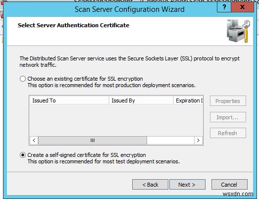 Định cấu hình máy chủ quét phân tán trên Windows Server 2012 R2 