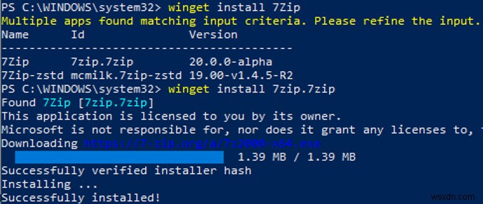 Sử dụng WinGet Package Manager trên Windows 10 và 11 