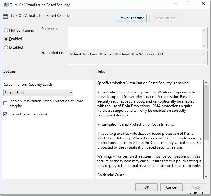 Virtual Secure Mode (VSM) ใน Windows 10 Enterprise 