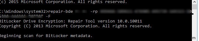 Sử dụng Công cụ sửa chữa BitLocker để khôi phục dữ liệu trên ổ đĩa được mã hóa 