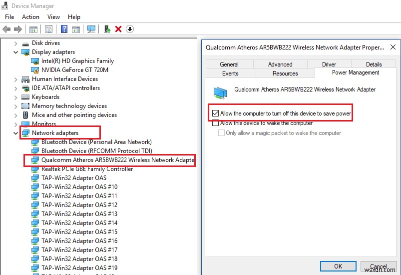 Mạng Wi-Fi biến mất sau khi Sleep / Wake / Hibernate trong Windows 10 