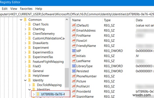 ข้อผิดพลาด Office 365/2019/2016:บัญชีอื่นจากองค์กรของคุณลงชื่อเข้าใช้บนคอมพิวเตอร์แล้ว 