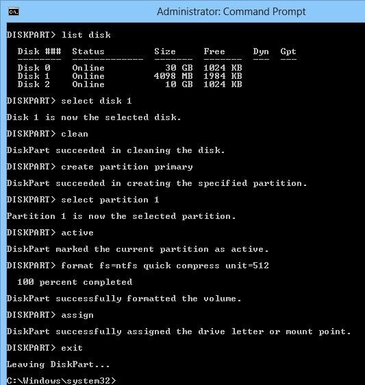 วิธีสร้างแฟลชไดรฟ์ USB ที่สามารถบู๊ตได้สำหรับ Windows 8.1 x64 ขนาด 4GB 