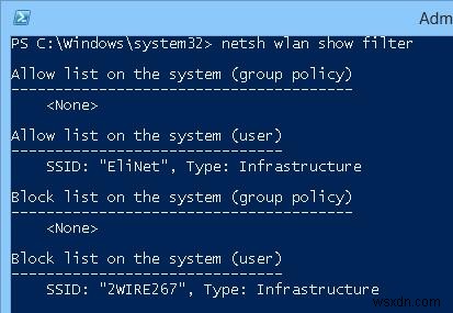 विंडोज 8 में उपलब्ध वाईफाई नेटवर्क को फ़िल्टर करना 