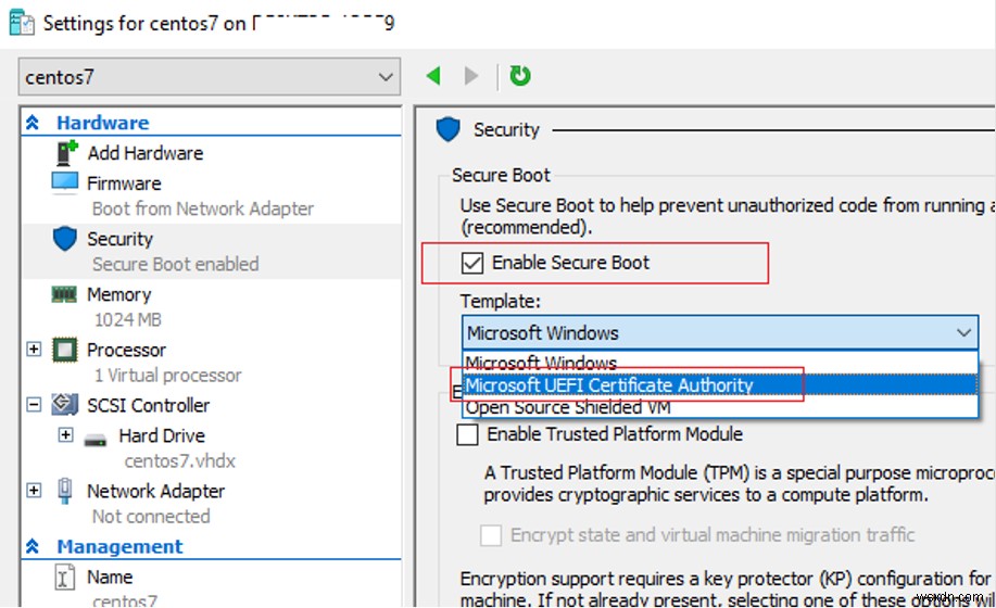ข้อผิดพลาดในการบูต Hyper-V:ไม่อนุญาตให้ใช้แฮชและใบรับรองของรูปภาพ 