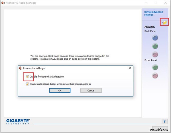 Đã sửa lỗi:Giắc cắm âm thanh phía trước không hoạt động trên Windows 10 